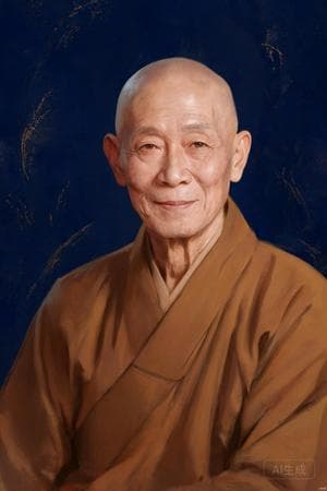 Interpretive archival illustration representing Thich Nhat Hanh in a brown monastic robe